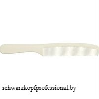 CF016/1  Расческа рабочая DEWAL серия SUPER thin с ручкой, узкая, белая 17.5см