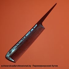 Расчёска для окрашивания Krest Goldilocks G5, частый зубец, пластиковый хвостик, бордовая